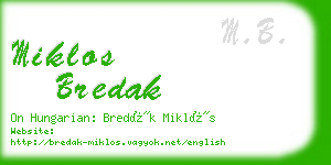 miklos bredak business card